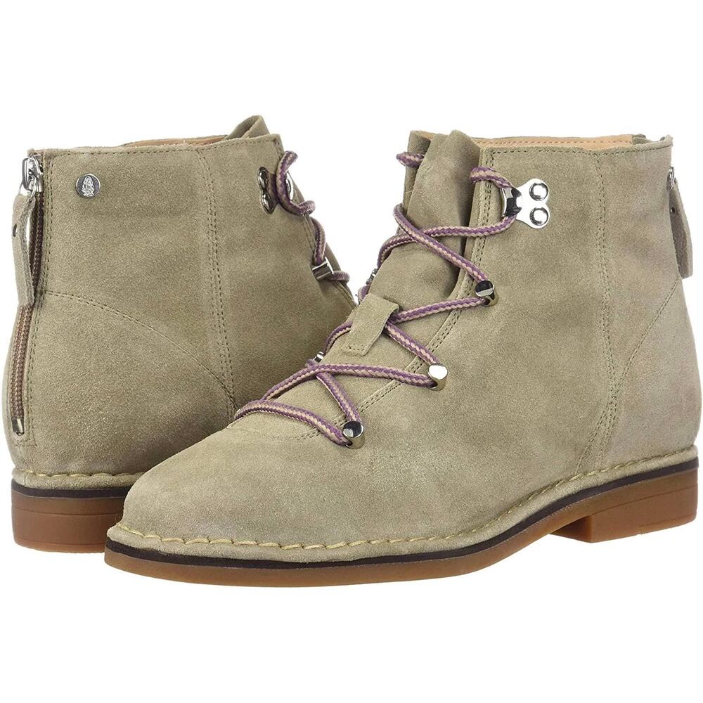 Hush Puppies Catelyn Taupe Hiker Lace Up Zip Back Womens Outdoors Boots 7